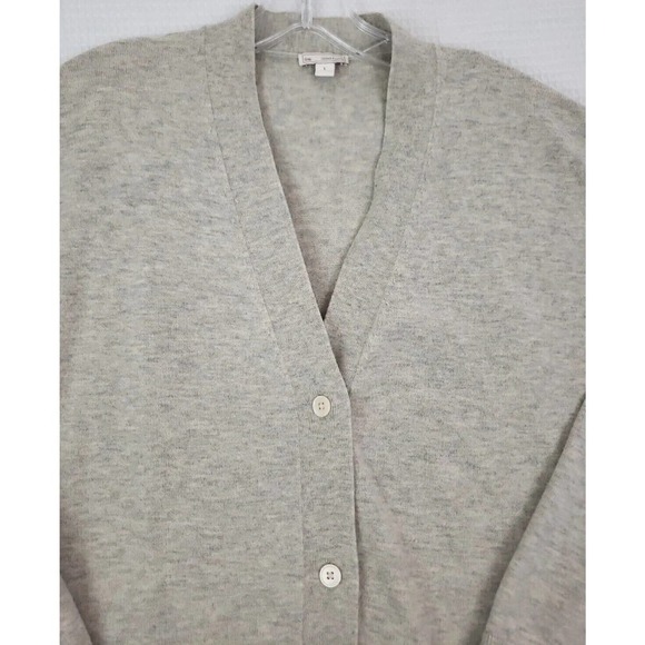 Gap~Woman Size L~Gray Long Delves Button-Up Sweater Cardigan, Pockets Wool Blend - Picture 13 of 14